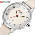 CURREN 9035 Charm Leather Watches Women Classic Digital Analog Quartz Wristwtatch Ladies Dress Watch With Date  Relogio Feminino